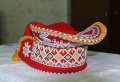Традиционный саамский головной убор замужней женщины (шамшура). Сукно, ситец, бисер