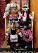 Куклы "Зарань" (авторская), "Пера-Богатырь" (авторская), "Ёма-Баба" (авторская), "Яг-Морт" (авторская).