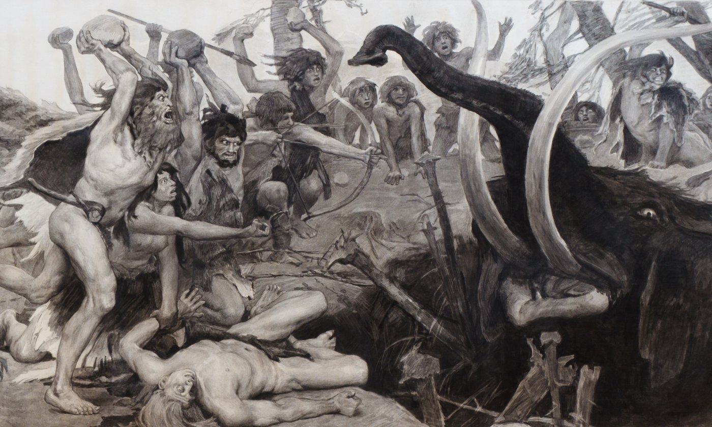 картина каменный век. охота на мамонтов васнецов. виктор васнецов каменный век. зденек буриан каменный век люди. виктор васнецов панно каменный век.