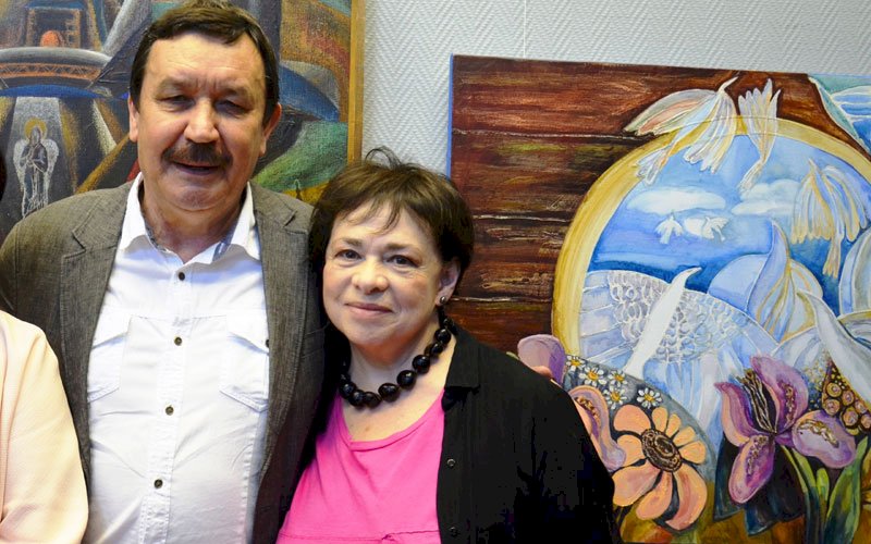 Известная художница Нателла Тоидзе подарила свою картину Калужскому музею изобра