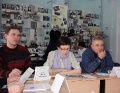 Николай Вахнин, Татьяна Логинова и Андрей Попов - участники семинара по издательскому делу